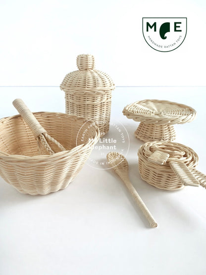 rattan baking set