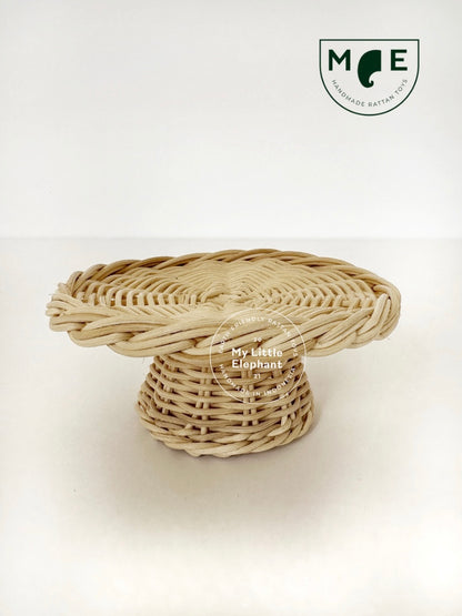 rattan cake stand